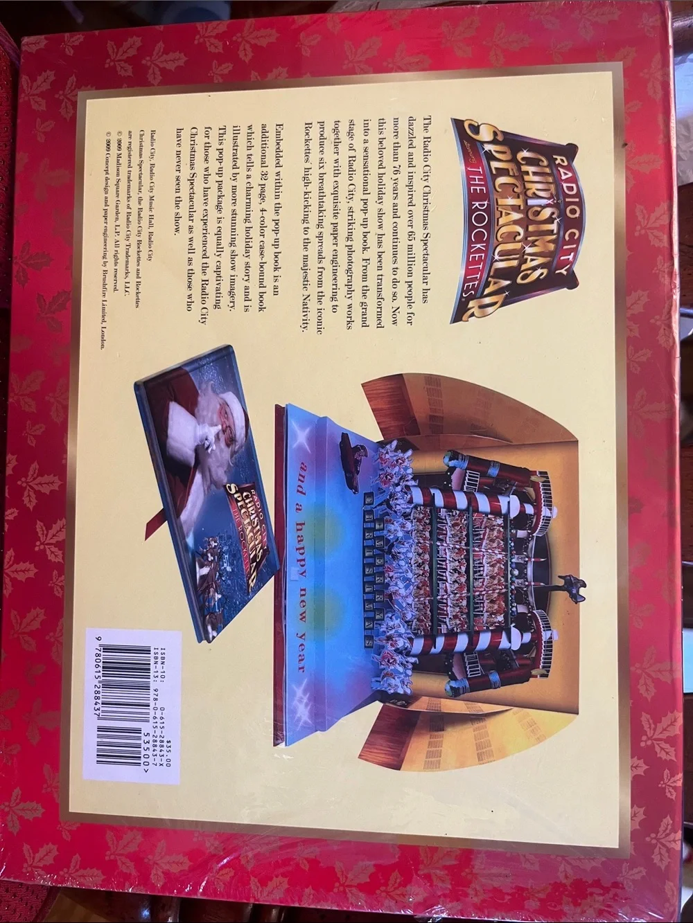 Radio City Rockettes Christmas Spectacular pop up souvenir book.